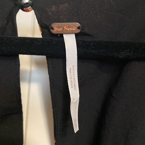 Free People Two Faces Smocked mini Dress Womens S Floral Stars square neck flowy - Picture 11 of 14